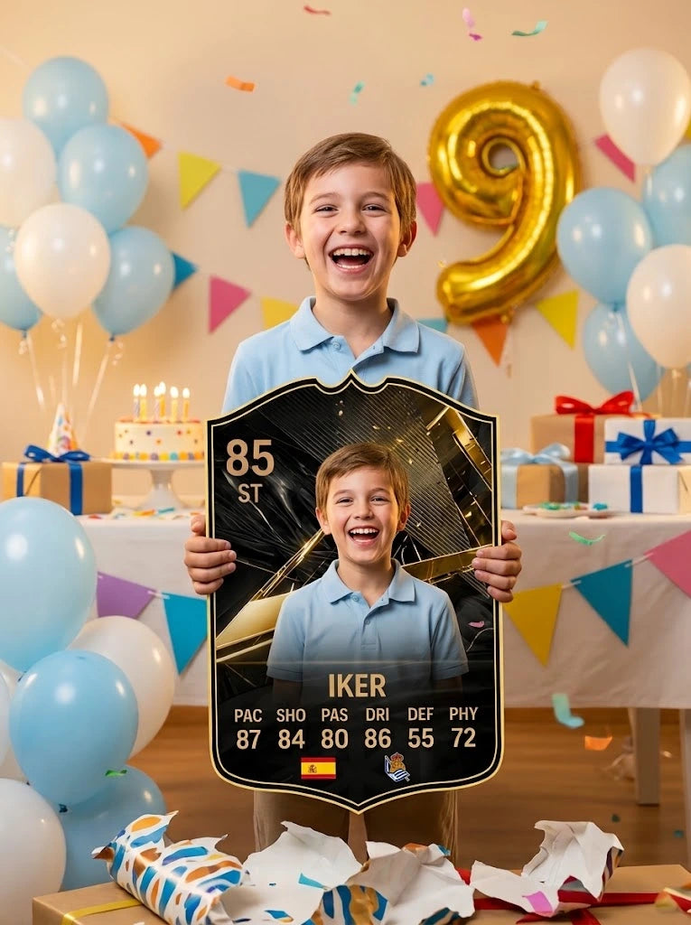 regalo carta personalizada futbol cumpleaños